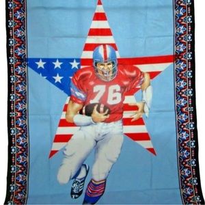 (2 /$15) Tapestry American Football Player Throw
